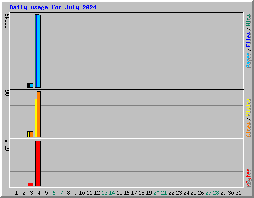 Daily usage for July 2024