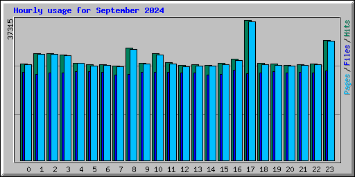 Hourly usage for September 2024