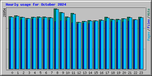 Hourly usage for October 2024