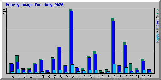 Hourly usage for July 2026